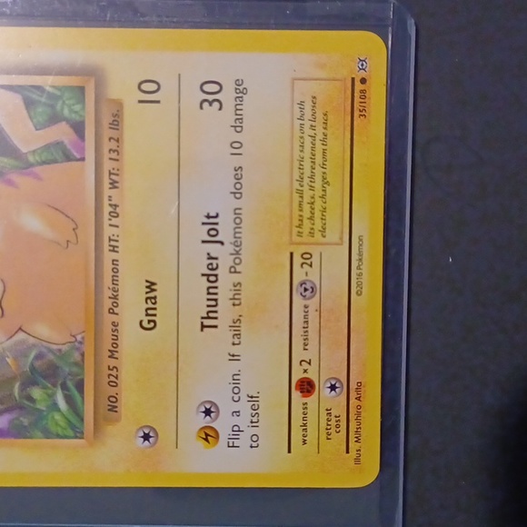 PSA 10 Gen Mint XL Evolutions Pokémon Card # 35/108 2016 Pikachu yellow cheeks - Picture 3 of 6